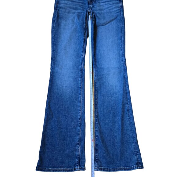 American Eagle Jeans Womens 00 Short Blue Kick Boot Cut Next Level Stretch Denim - Picture 4 of 16